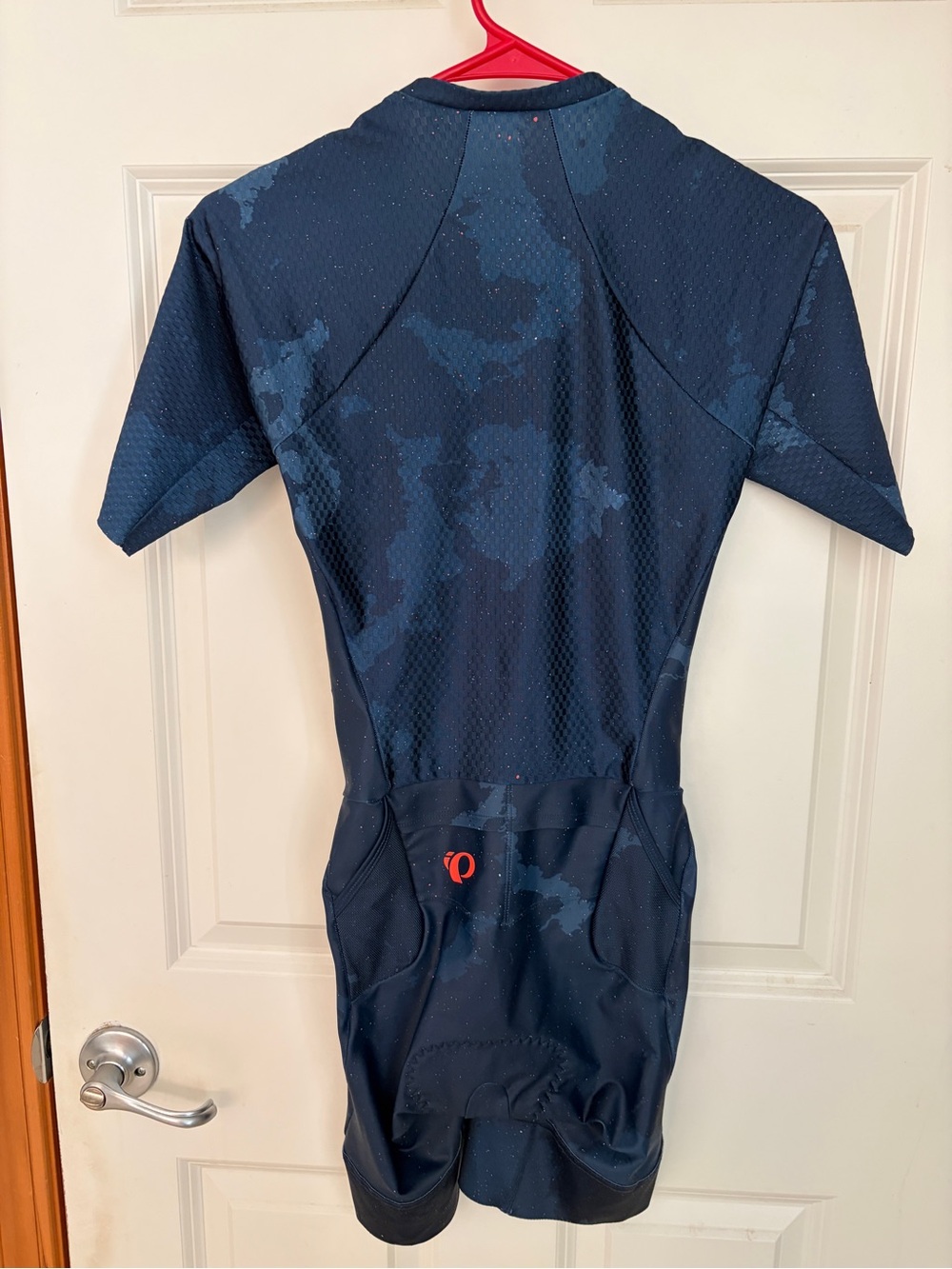 Pearl Izumi Team Octane Navy Blue Triathlon Suit with Coral Logo size Medium - Picture 2 of 9